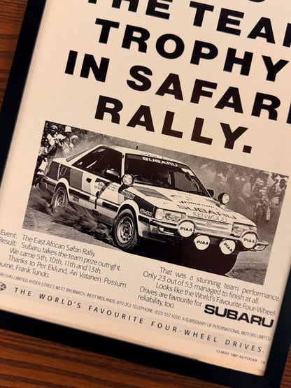 Original Subaru Rally Advert - 1980s