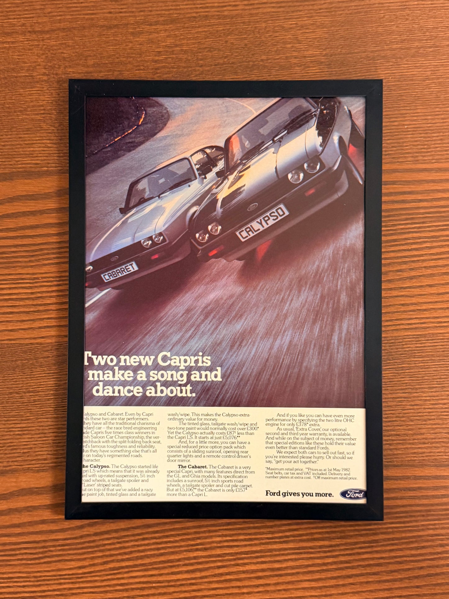 Original Ford Capri Advert - 1984