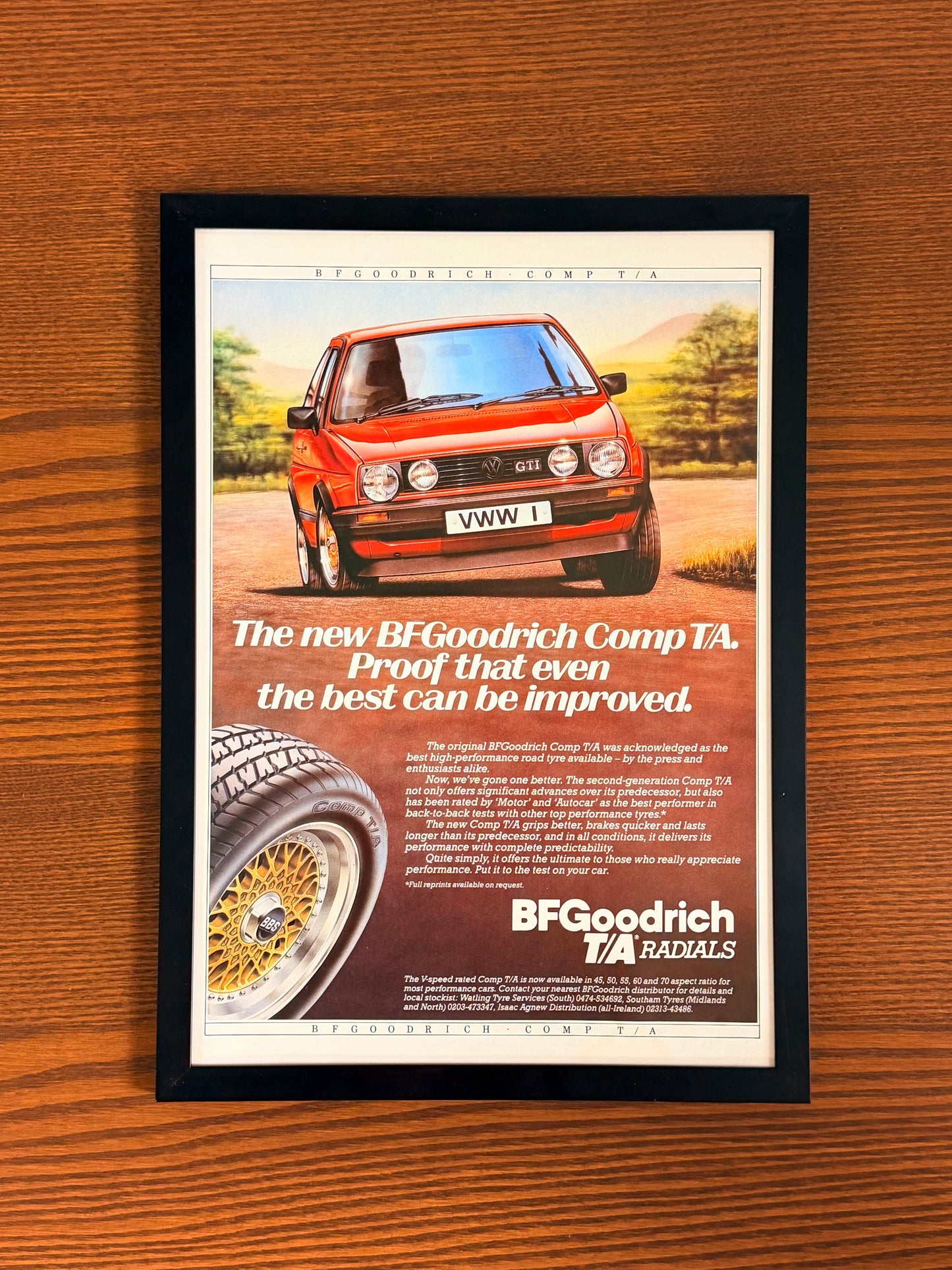 Original Volkswagen Mk1 Golf GTI BF Goodrich Advert- 1981