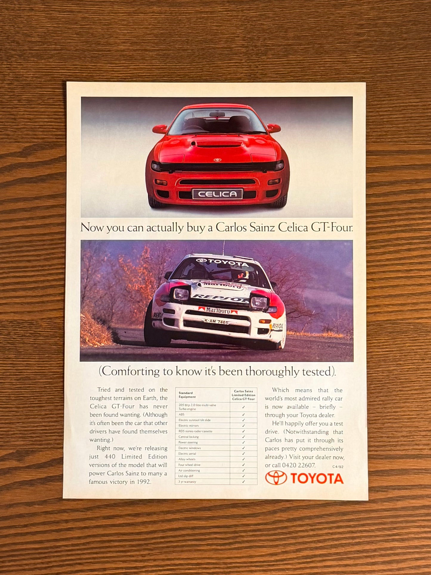 Original Toyota Celica GT Four Advert - 1980s