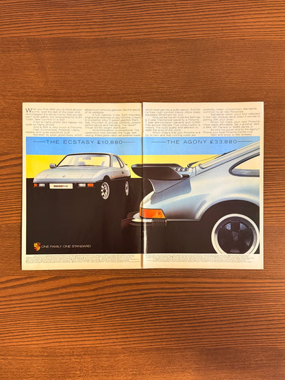 Original Porsche 911 & 924 Advert - 1980s
