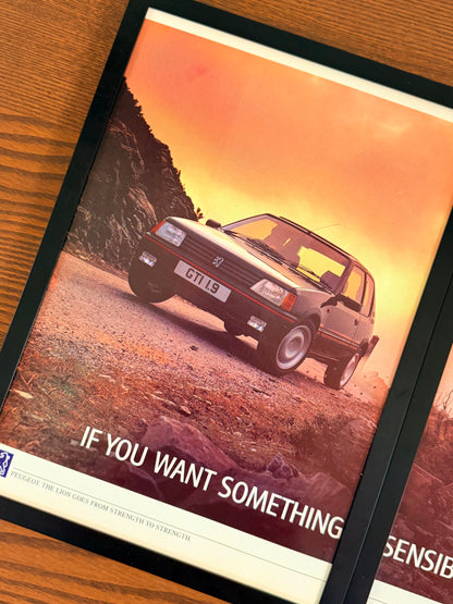 Original Peugeot 205 GTI 1.9 Advert - 1980s