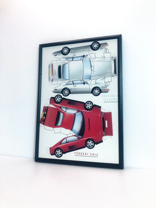 Original Rare Porsche 911 Carrera 2 & Ferrari 348tb - 1991