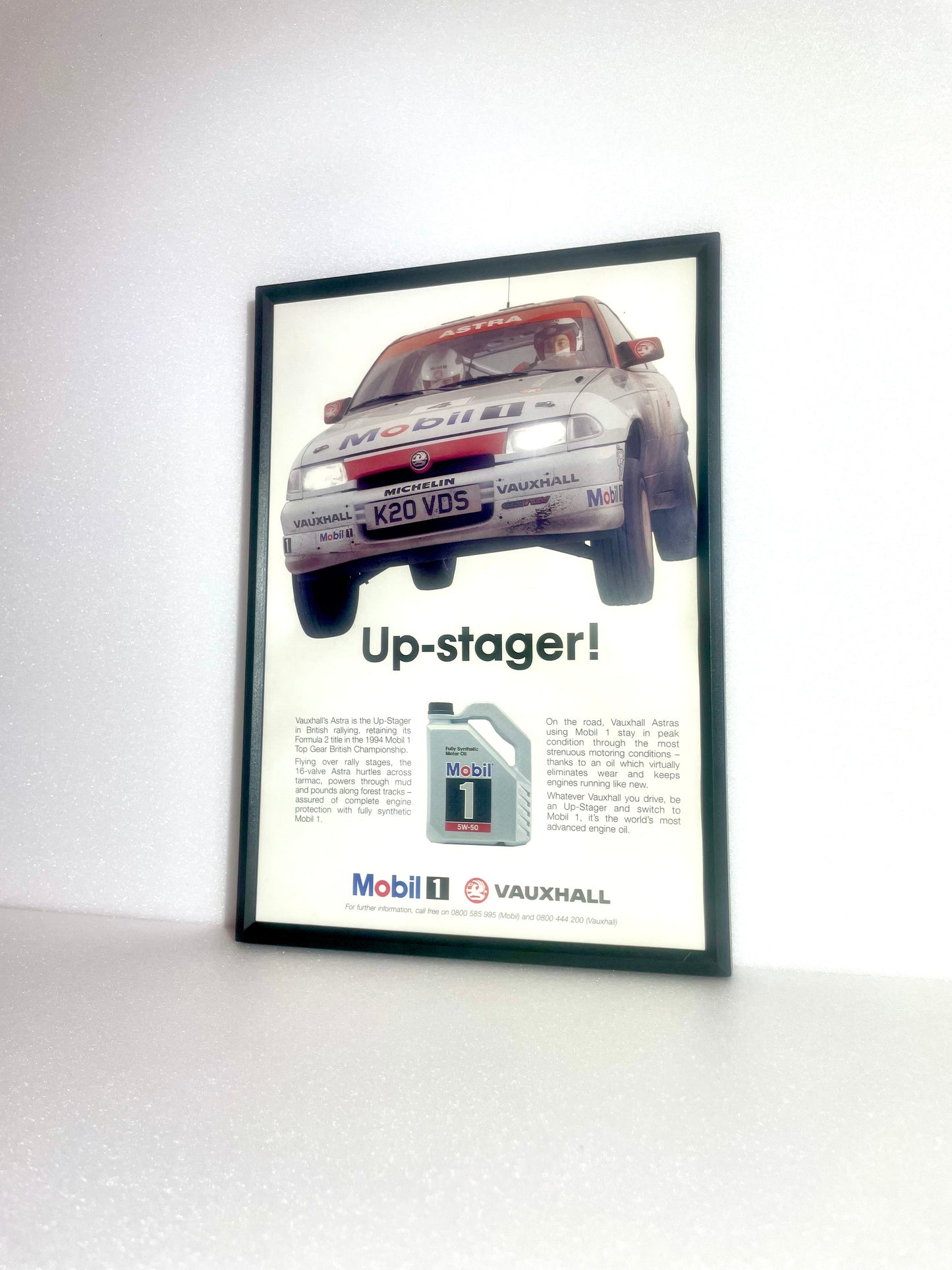 Original Vintage Mobil Vauxhall Astra F2 British Rally Advert - 1994