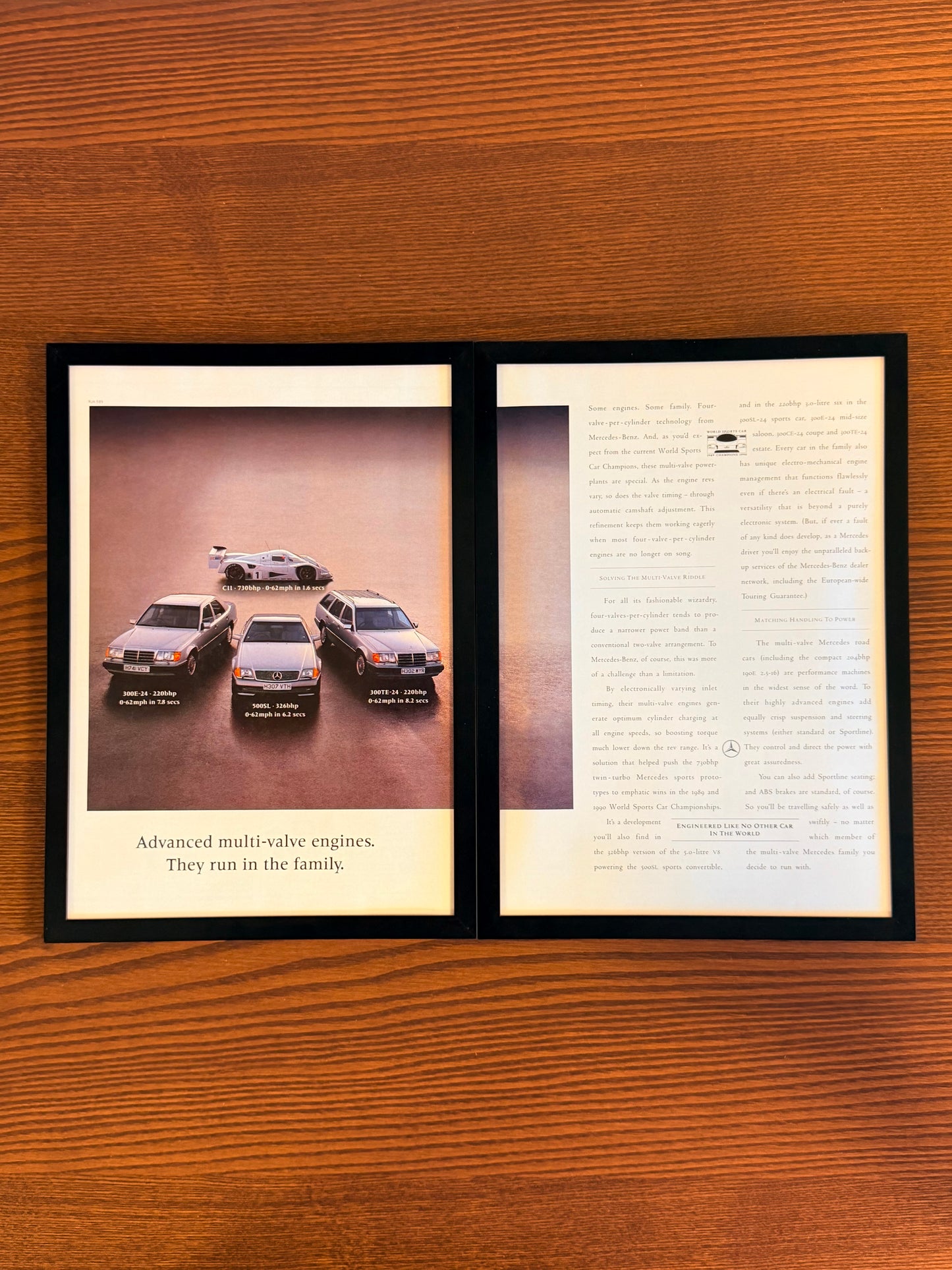 Original Mercedes 500sl, 300e, 300te, C11 Advert - 1990s