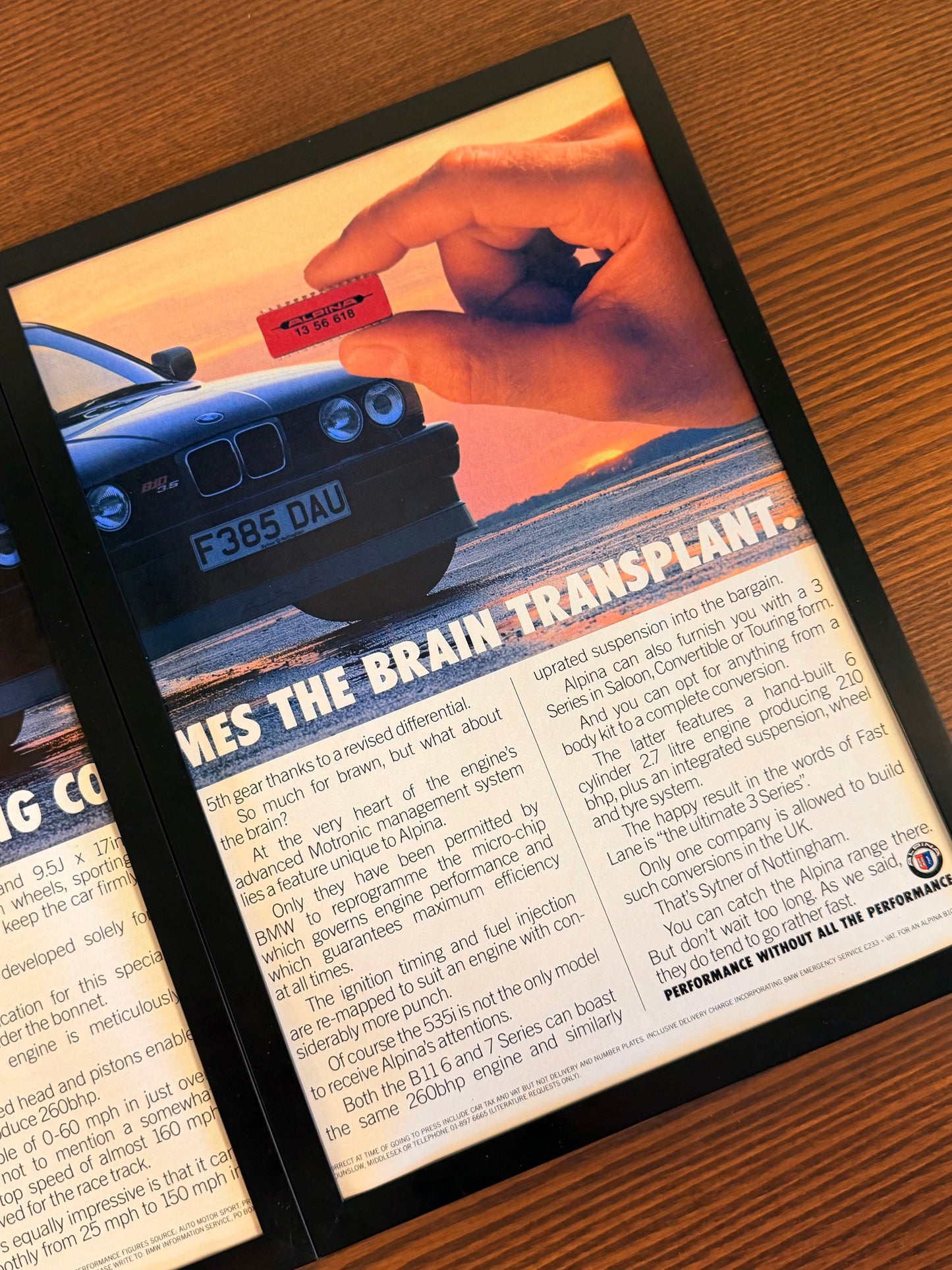 Original BMW B10 Alpina E34 Advert - 1990s