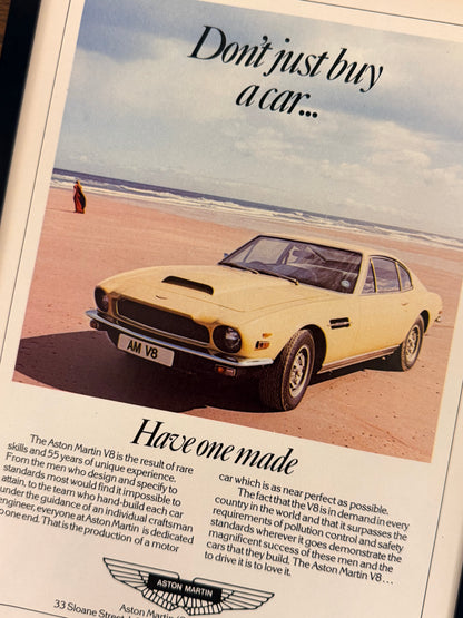 Original Aston Martin Advert - 1980s