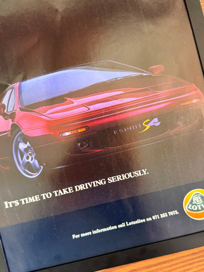 Original Lotus Esprit s4 Advert - 1990s