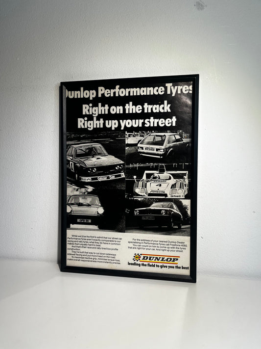 Rare Original Dunlop Advert - Right On The Track - 1980s