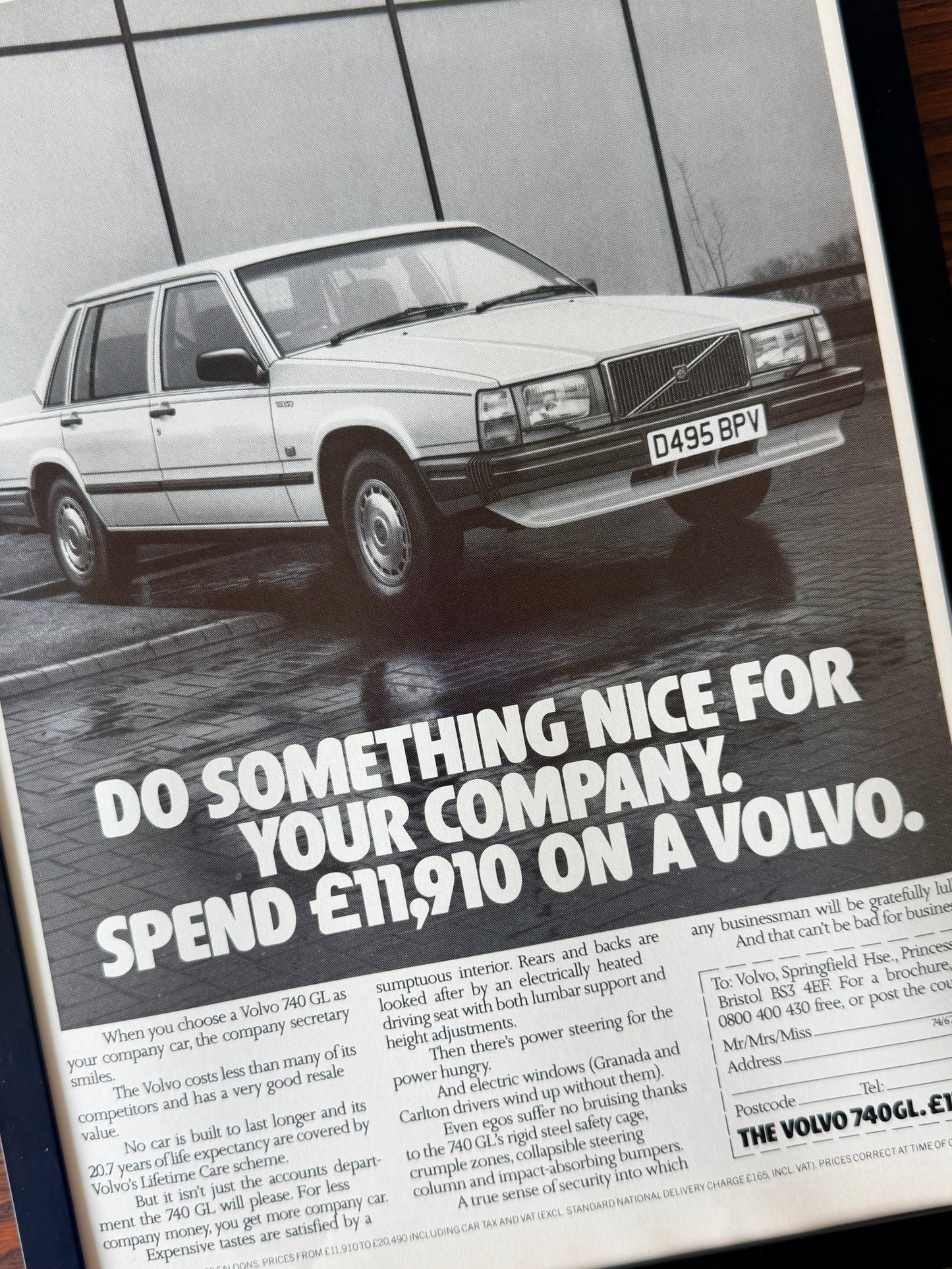 Original Volvo 740 GL Advertisement - 1980s