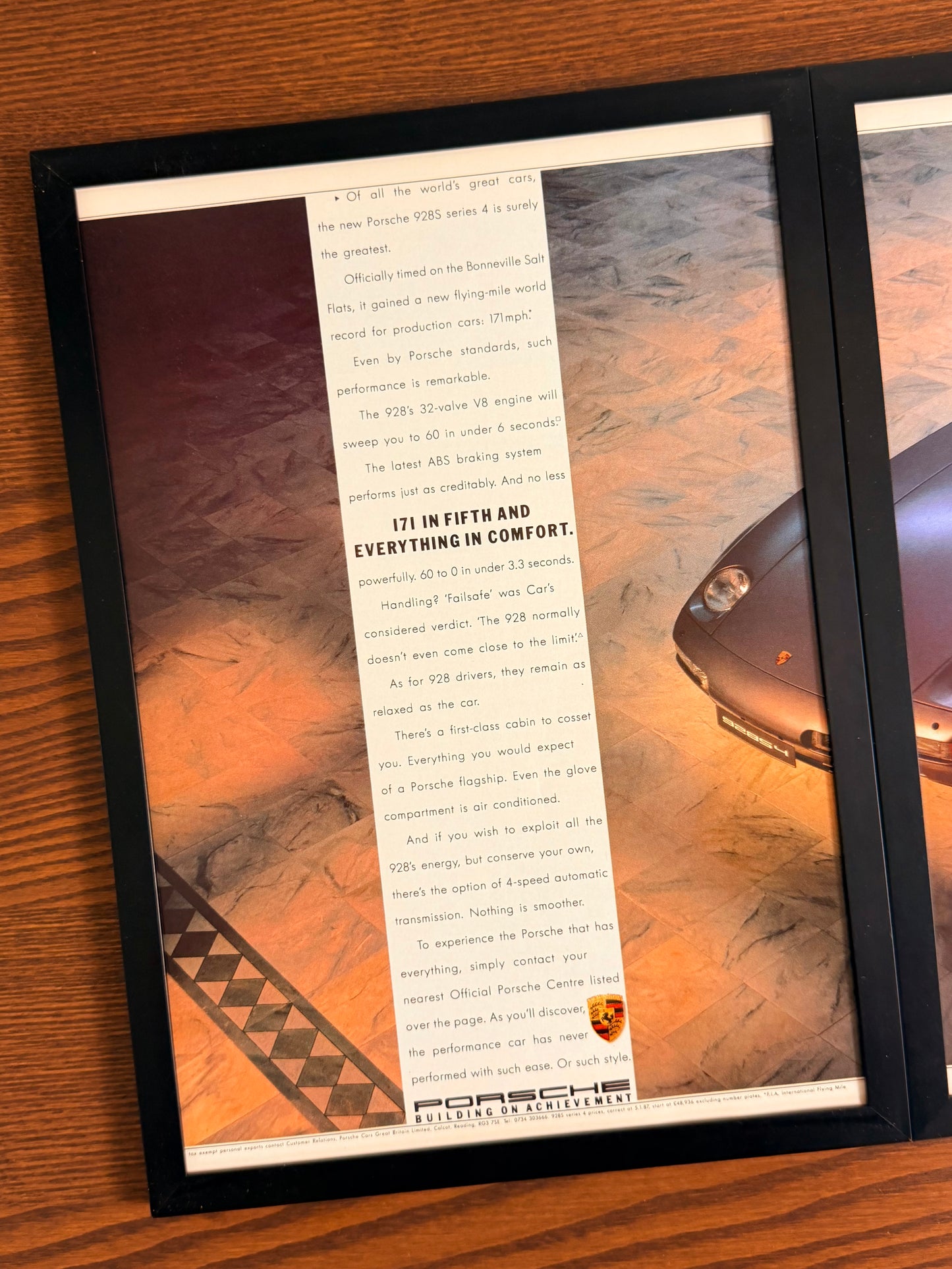 Original Porsche 928s Advert - 1980s