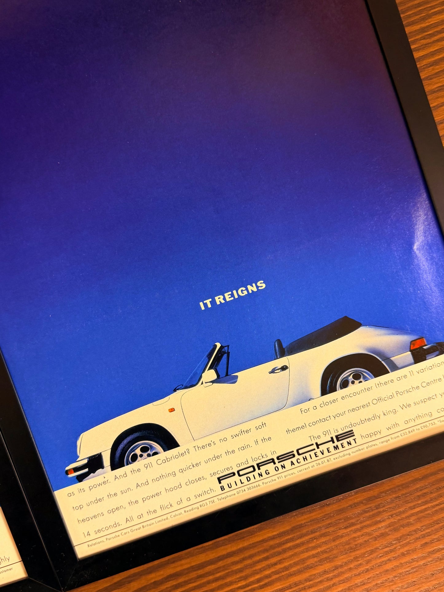 Original Porsche 911 Targa Advert - 1980s