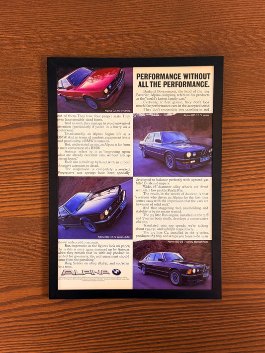 Original BMW Alpina Advert - 1980s
