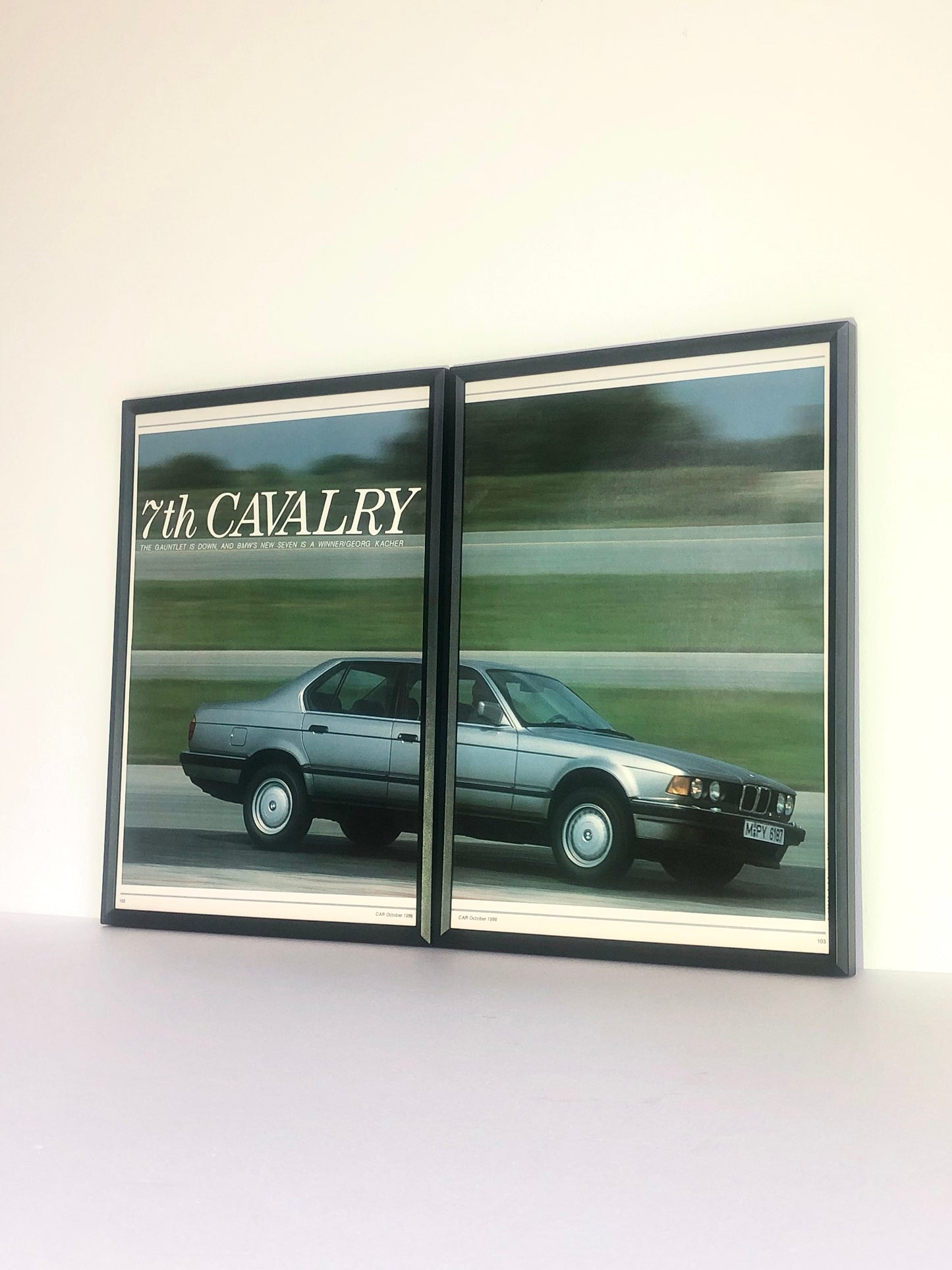 RARE BMW 7 Series Poster - 1986