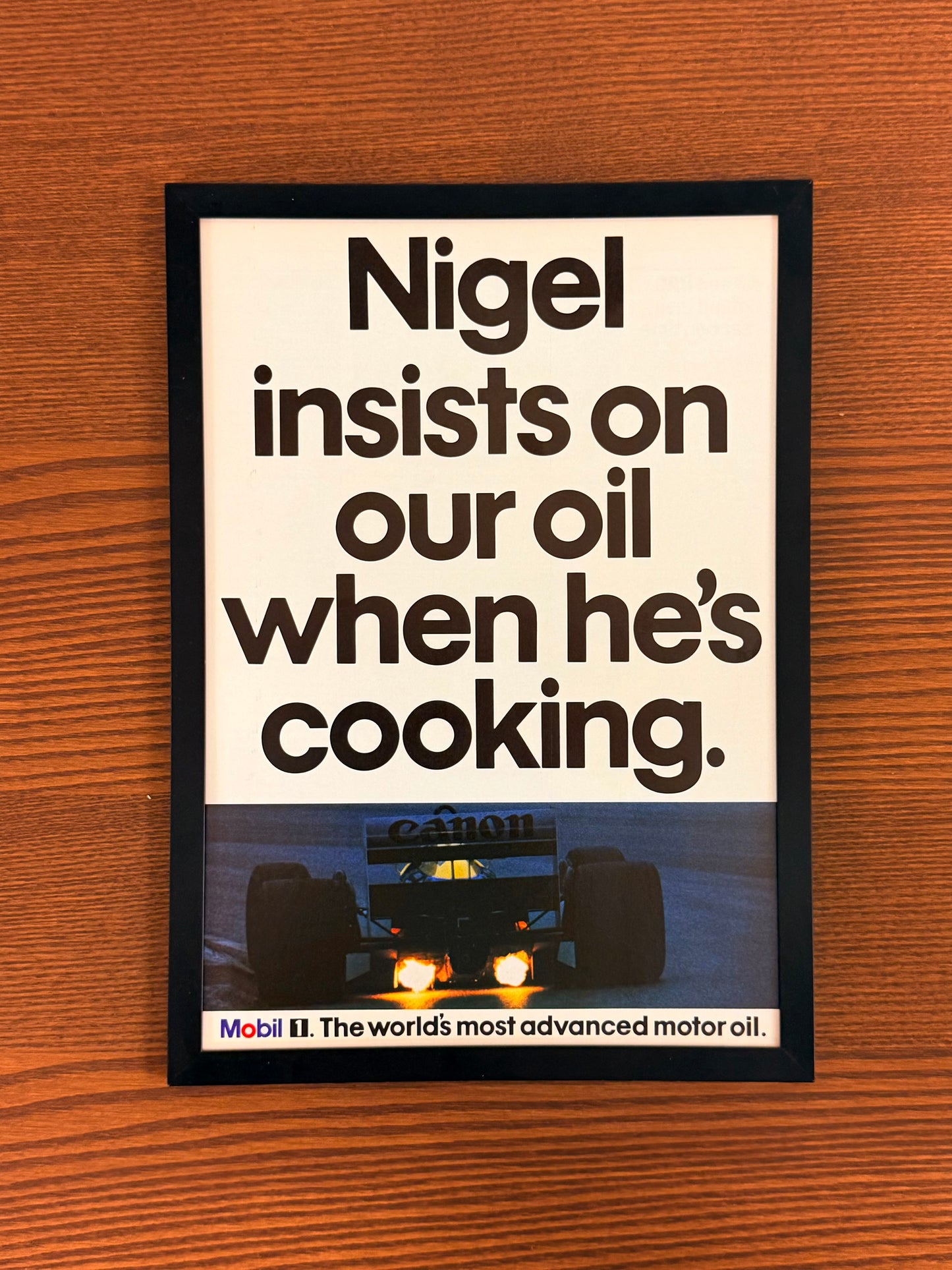 Original Nigel Manson Formula 1 Advert - 1980s