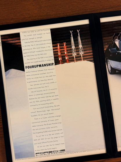 Original Porsche 924s Advert - 1980s