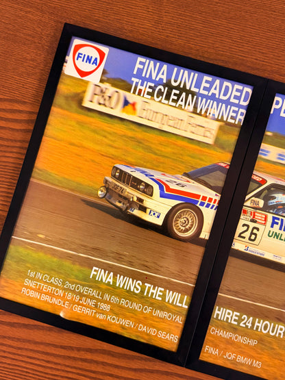 Original BMW E30 Fina Racing Advert - 1980s