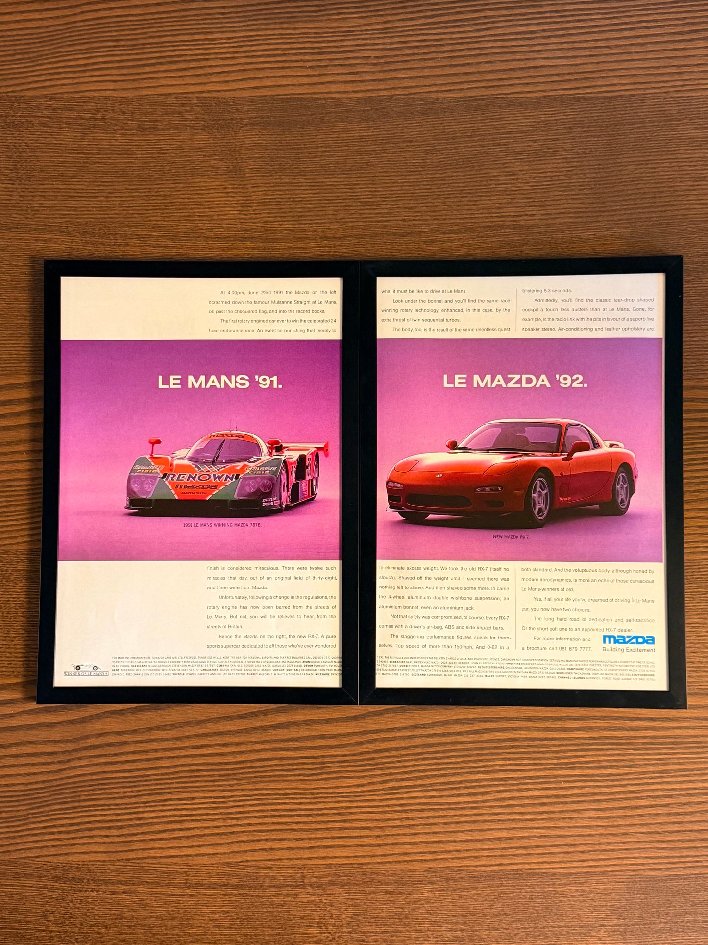 Original Le Mans Mazda RX7 Advert - 1993