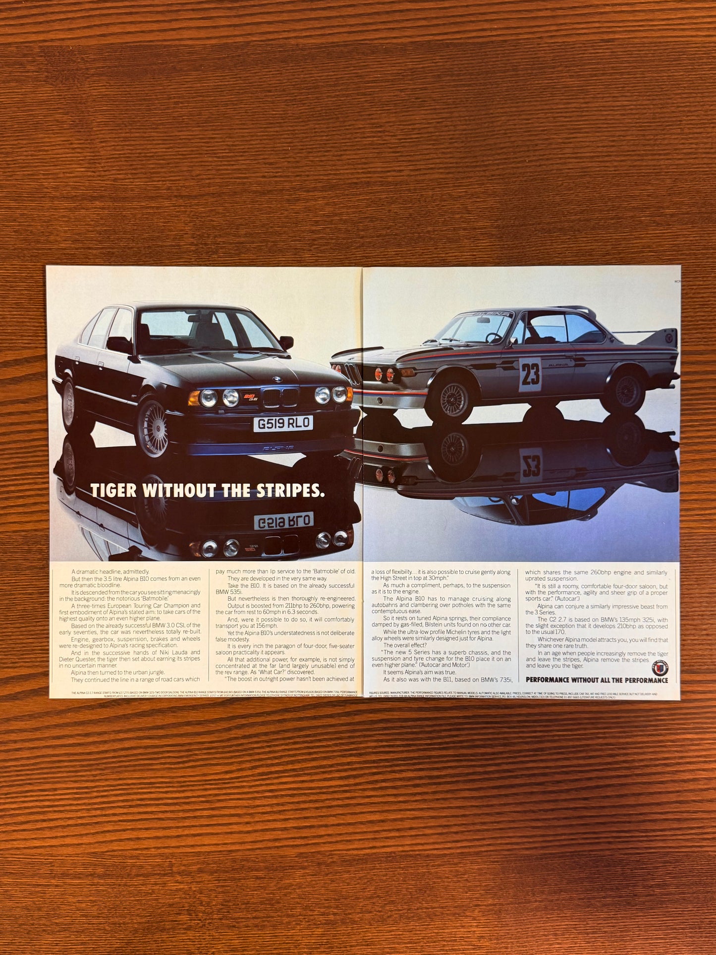 Original BMW E34 B10 Alpina x ‘Batmobile” Advert - 1990s