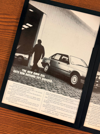 Original BMW E30 318i 3 series Advert - 1980s