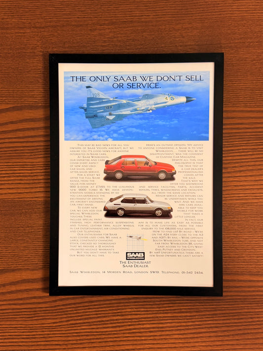 Original Saab 900, 9000 Advert - 1980s