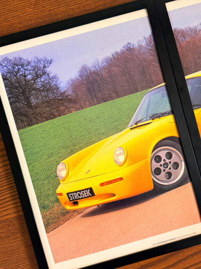 Original Porsche 911 Carrera Yellowbird Advert - 1980s