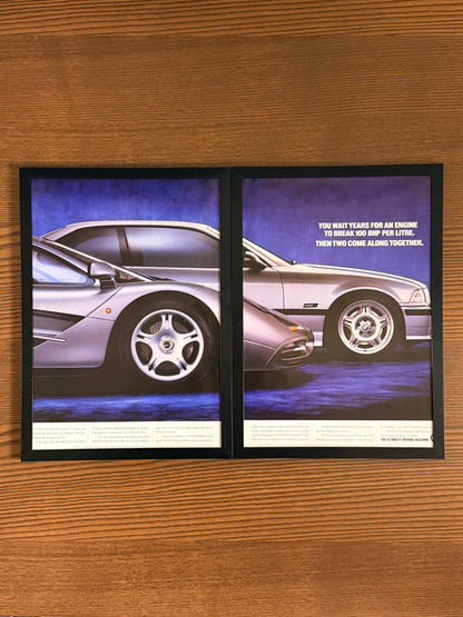 Original Vintage BMW E36 M3 & McLaren F1 Advert - 1990s