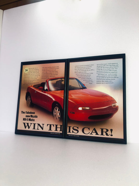 Original Mazda MX-5 Miata Advert Poster - 1990s