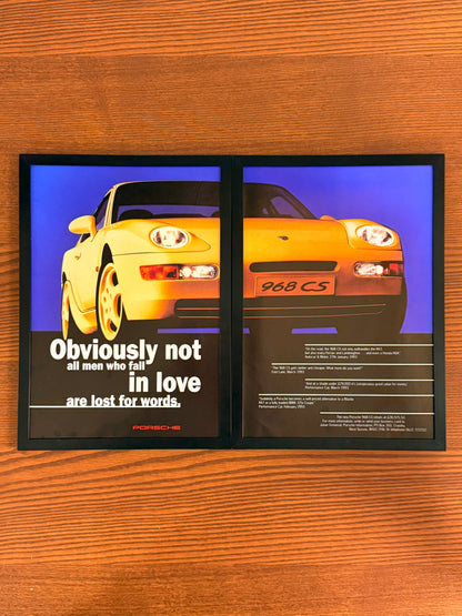 Original Porsche 968 CS Advert - 1990s
