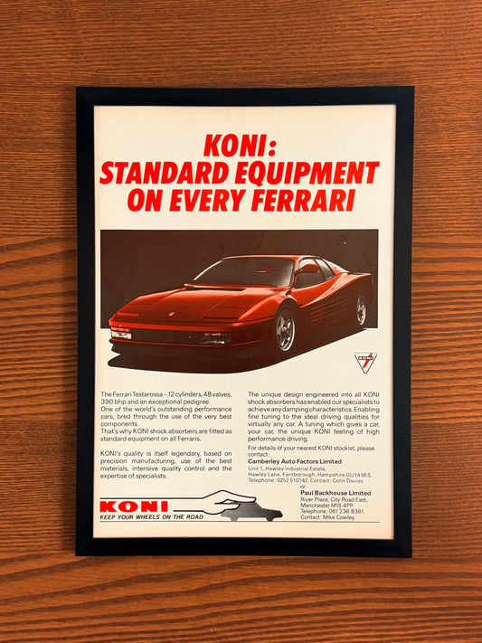 Original Ferrari Testarossa Advert - 1980s