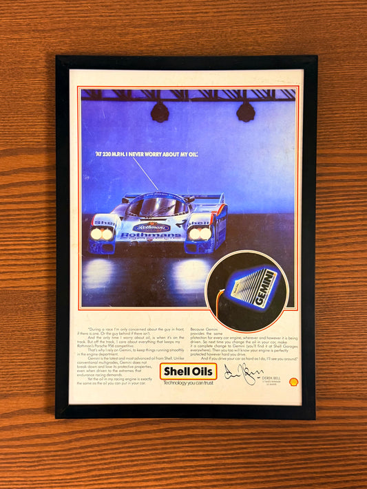 Original Porshe 956 Rothmans Le Mans Advert - 1980s