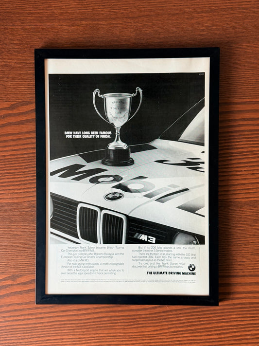 Original BMW E30 M3 Advert - 1980s