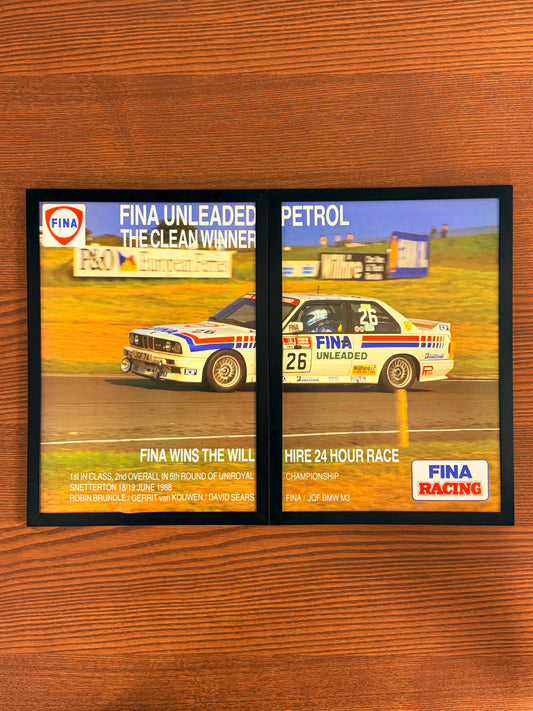 Original BMW E30 Fina Racing Advert - 1980s