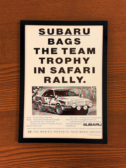 Original Subaru Rally Advert - 1980s