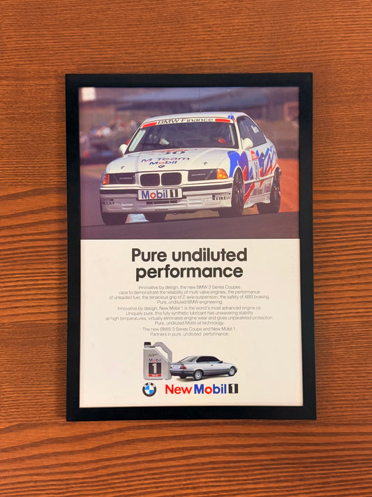 Original BMW E36 Mobil 1 Racing Advert - 1980s