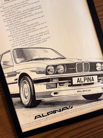 Original BMW C1 2.3 Alpina Advert - 1980s