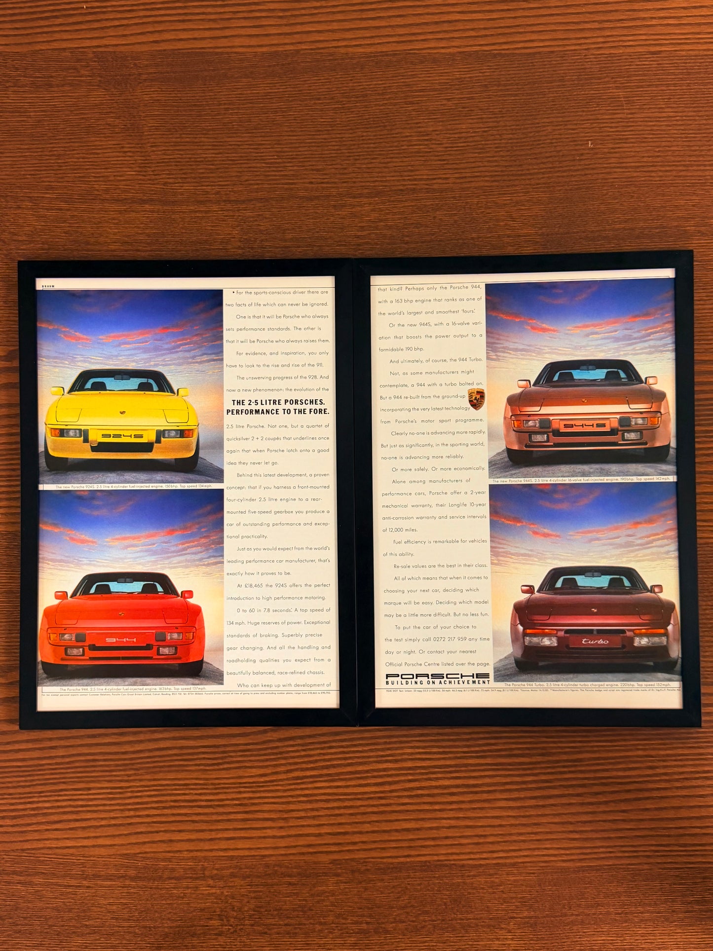 Original Porsche 944s, 924s Advert - 1980s