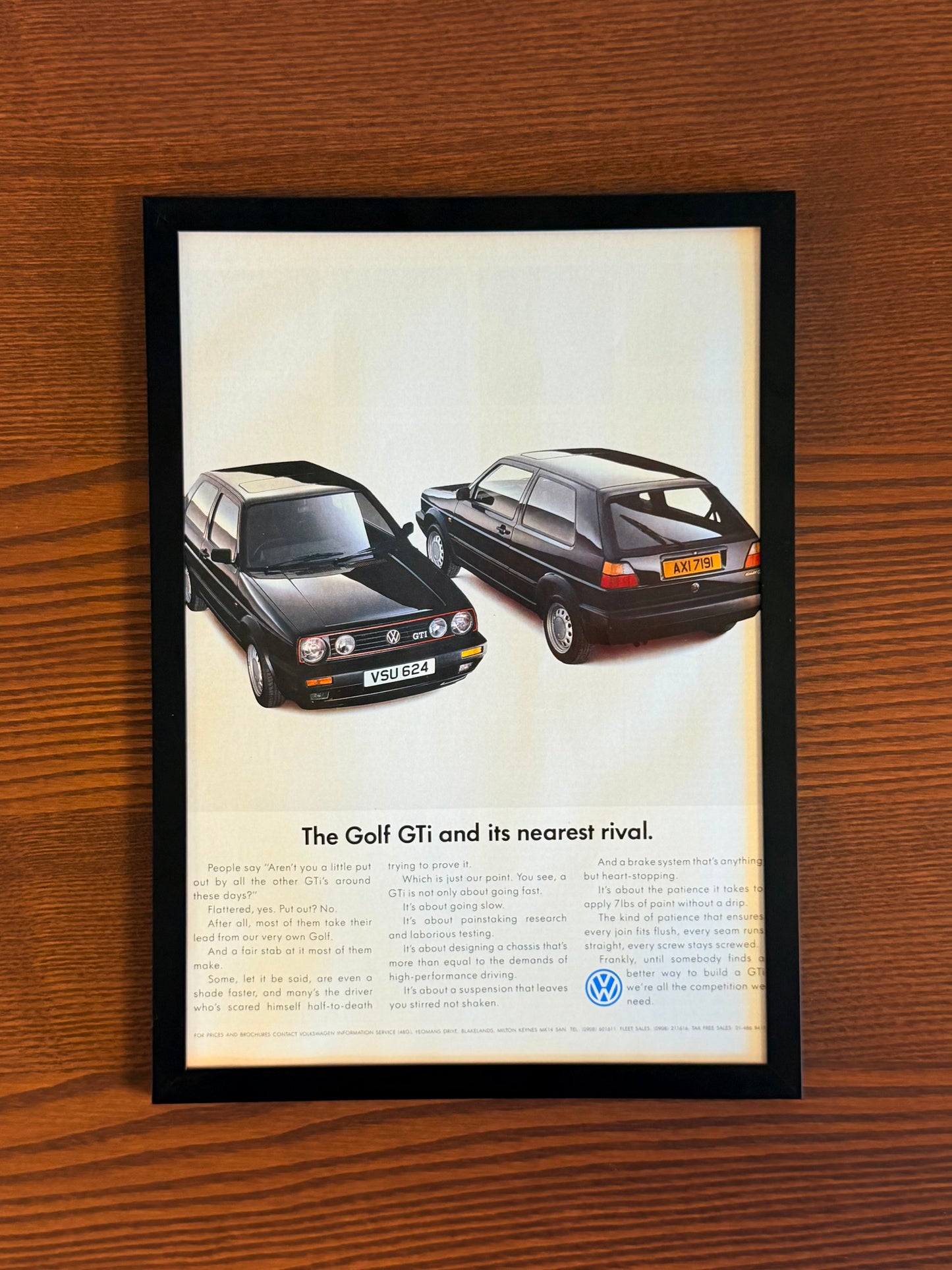 Original Volkswagen Mk2 Golf GTI Advert- 1980s