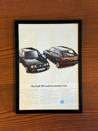 Original Volkswagen Mk2 Golf GTI Advert- 1980s