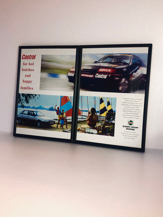 Original Vintage Rover x Castrol Racing Advert - 1991
