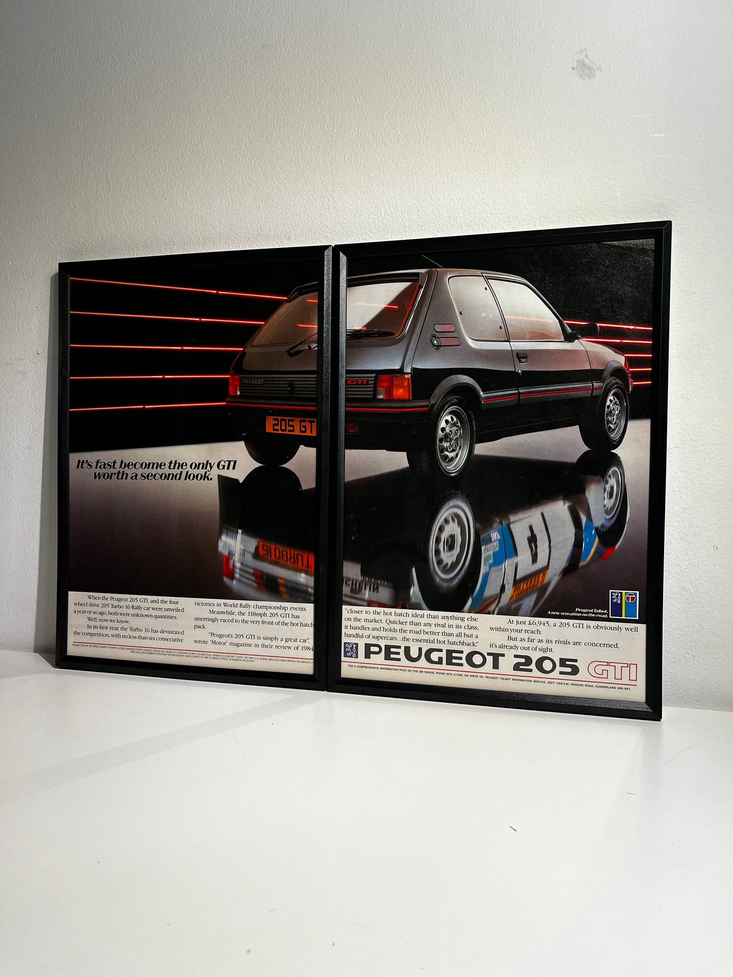 Original Vintage Peugeot 205 GTI Advert - 1980s