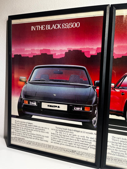 Original Vintage Porsche 924 & 911 Turbo Advert - 1984