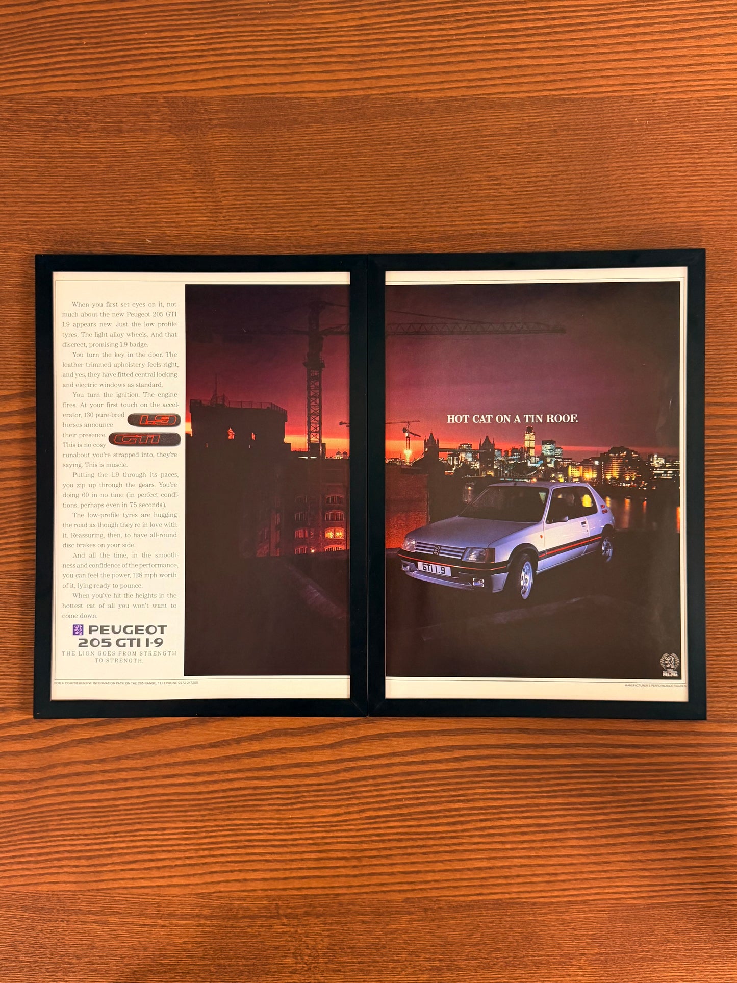 Original Peugeot 205 GTI 1.9 Advert - 1980s