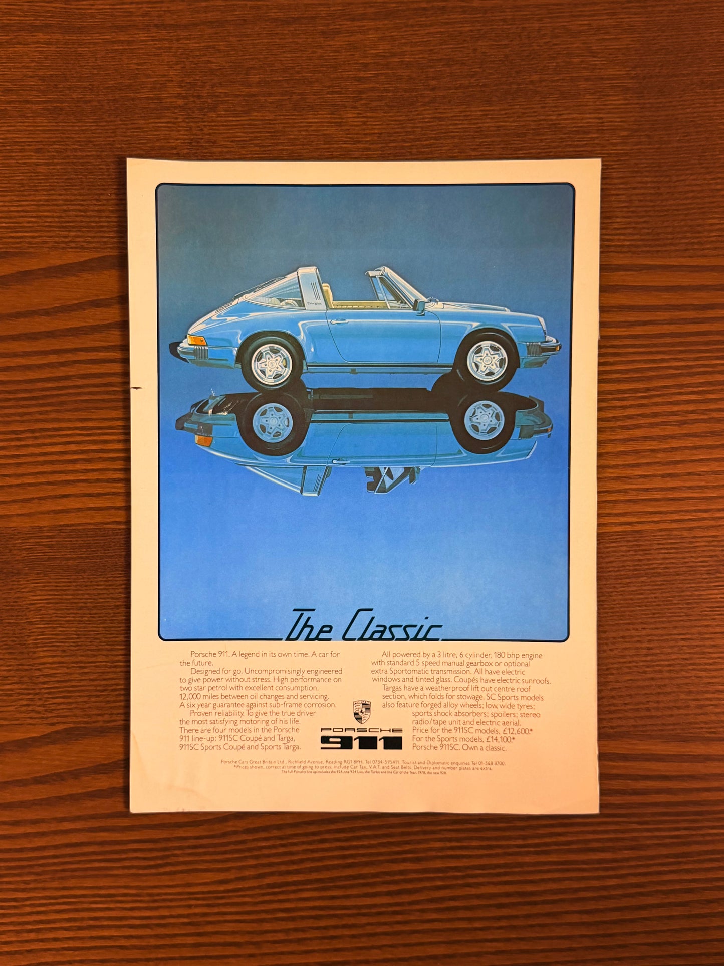 Original Porsche Targa “The Classic” Advert - 1978