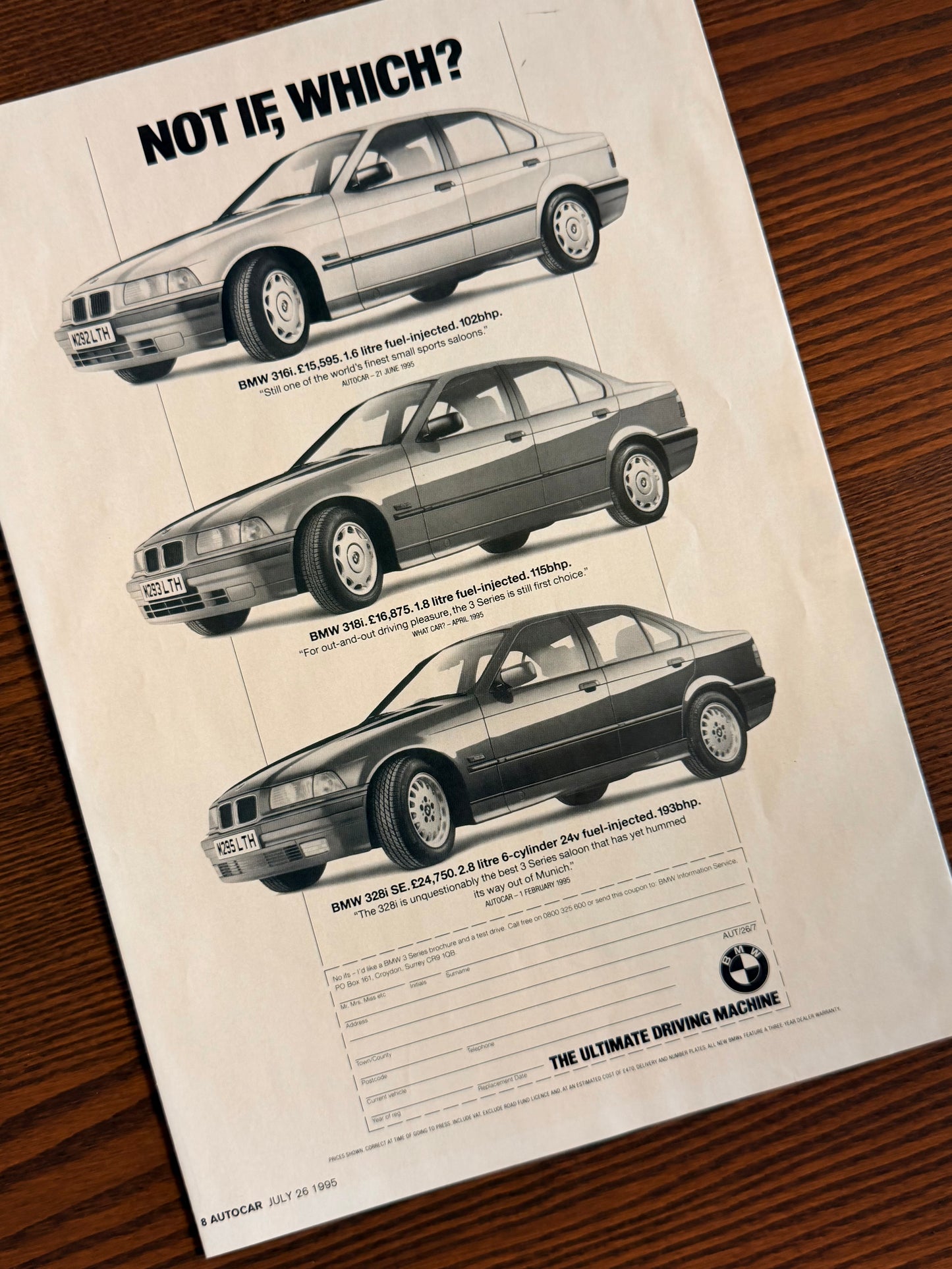 Original E36 Coupe Advert - 1990s