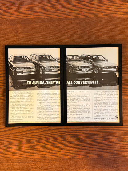Original BMW E30 Alpina Advert - 1980s