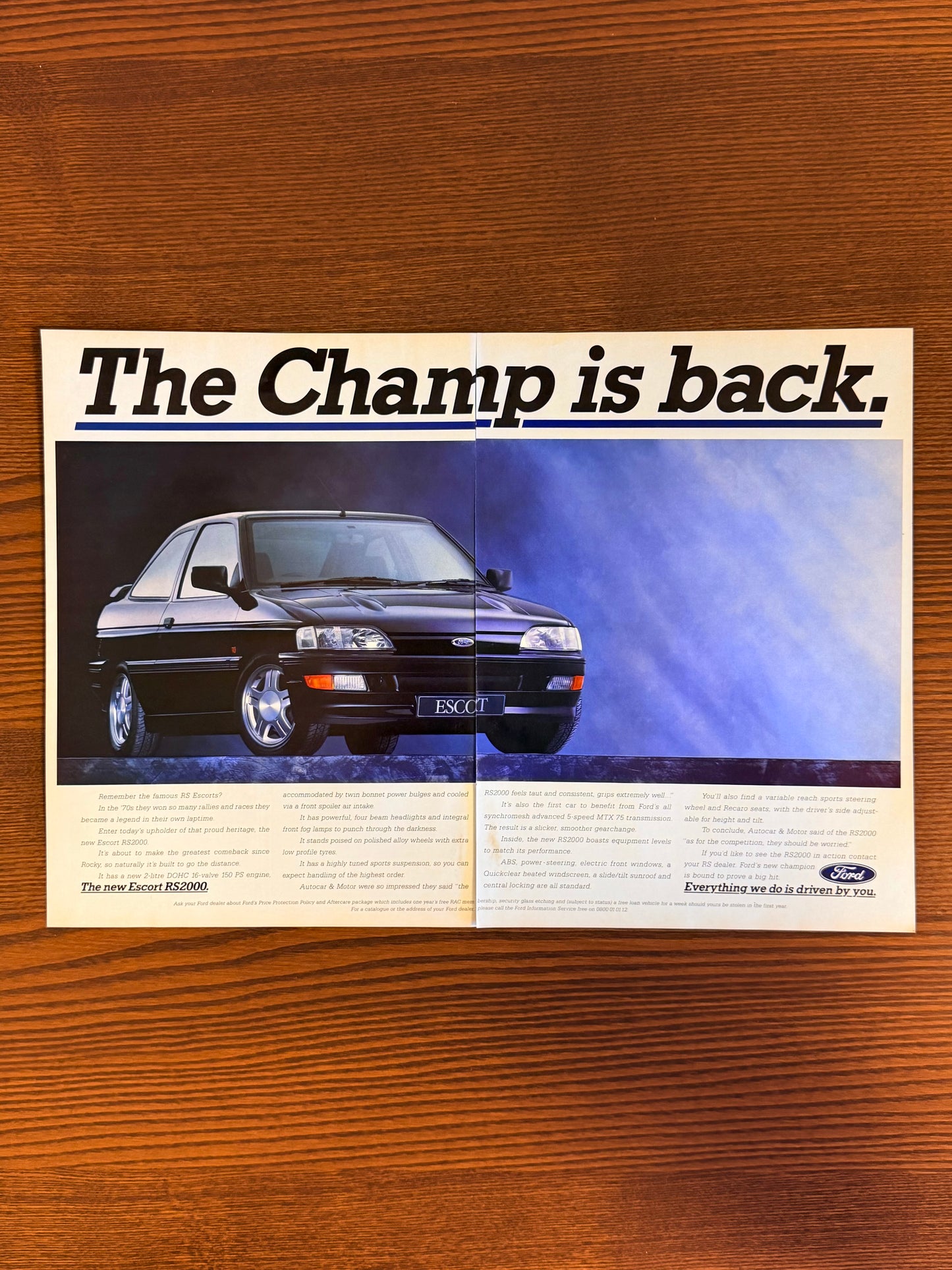 Original Ford Escort RS2000 Advert - 1990s
