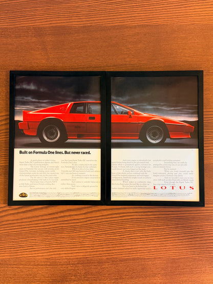 Original Lotus Turbo Esprit Advert - 1980s