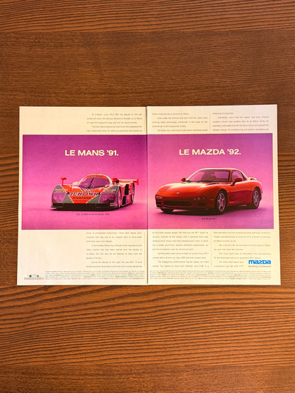 Original Le Mans Mazda RX7 Advert - 1993