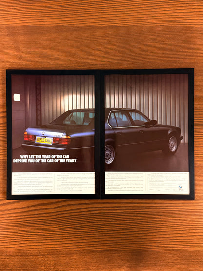 Original BMW E32 735i 7 series Advert - 1980s